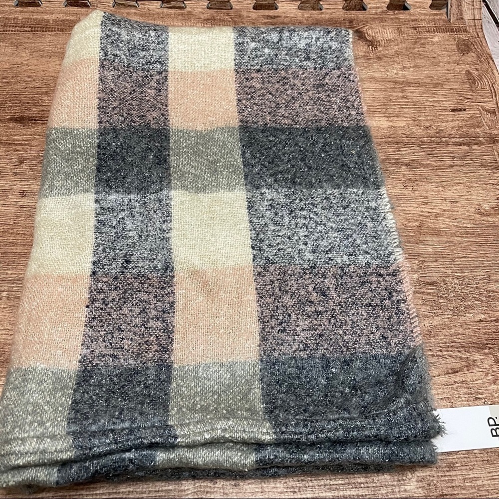 BP. Plaid Boucle Infinity Scarf